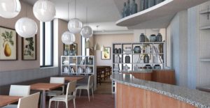 Rivestimento bancone bar rendering